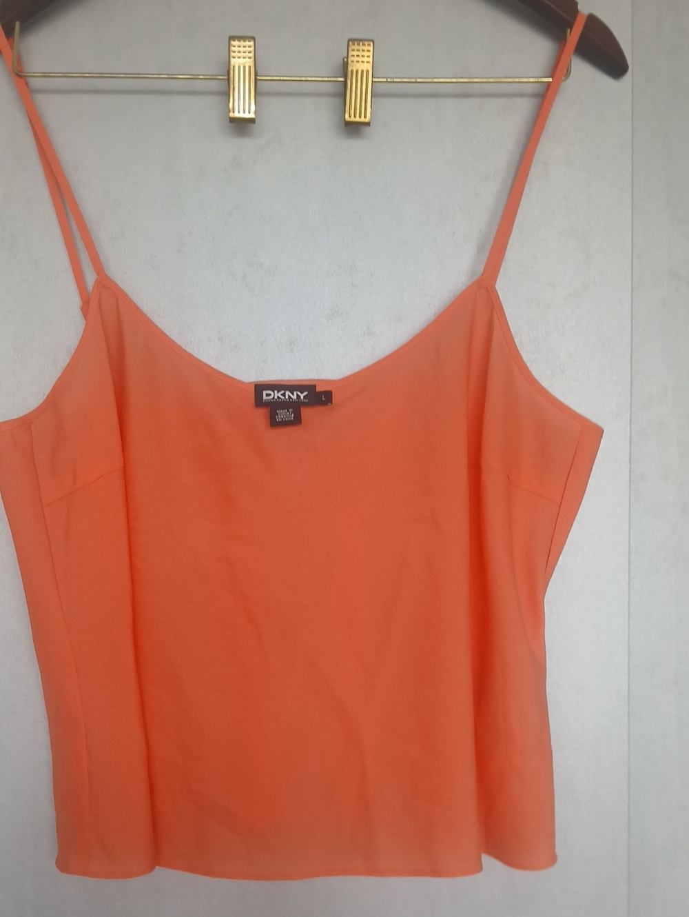 DKNY Bright Orange Spaghetti Strap Cami